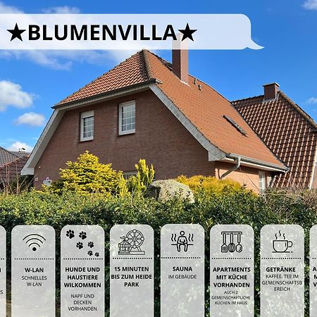 Blumenvilla - 15 Minuten Bis Zum Heide Park, Haustiere Willkommen, Sauna Im Gebaeude 슈네베르딘겐 외부 사진